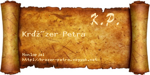 Krézer Petra névjegykártya